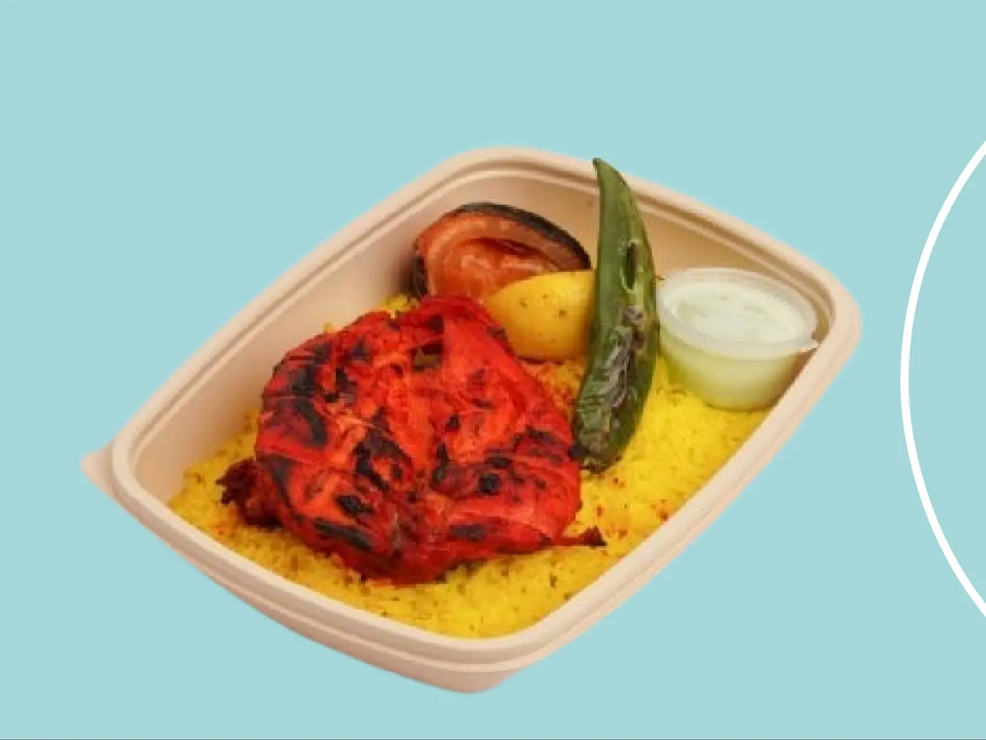 دجاج تندورى بالتوابل الخاصه والارز