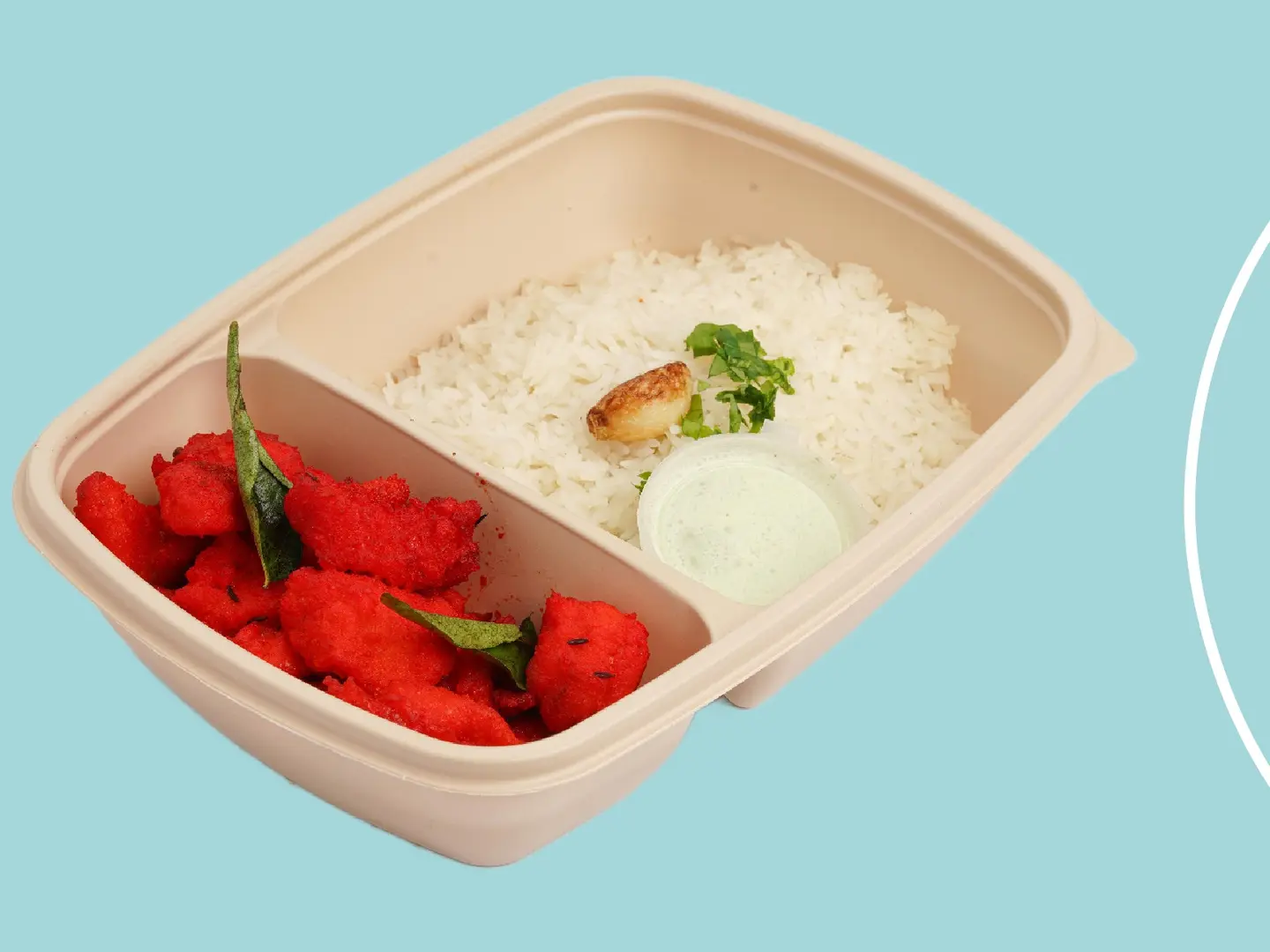 دجاج 65 الهندى مع الارز الابيض