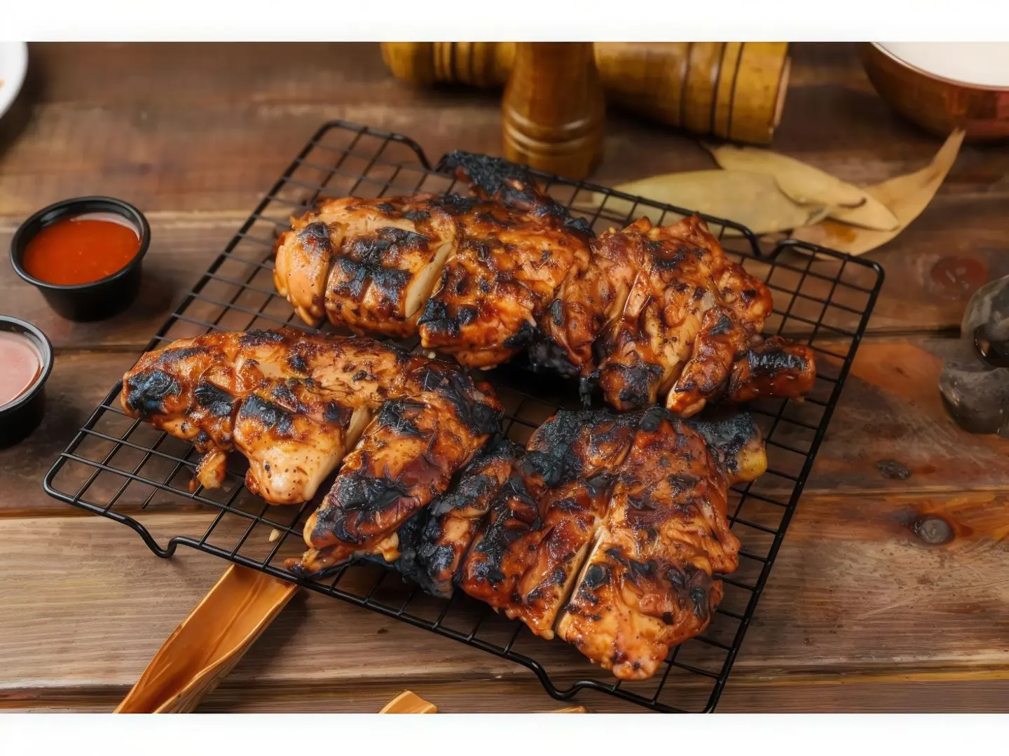 نص دجاج مسحب