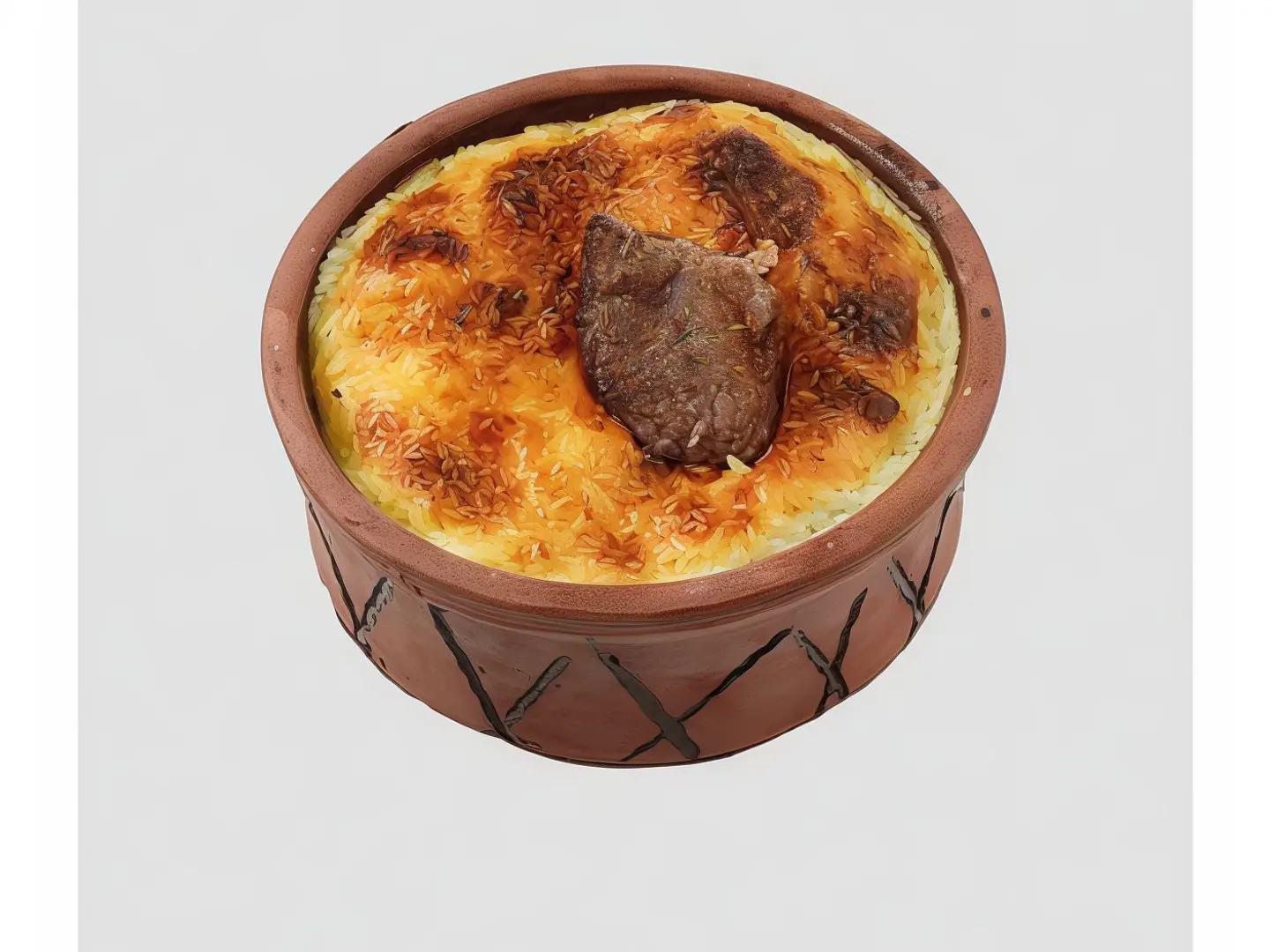 طاجن أرز معمر باللحمه
