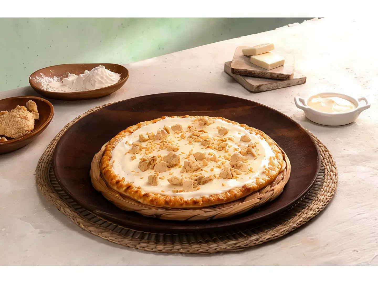 Pie With Creamy Cheese And Halva