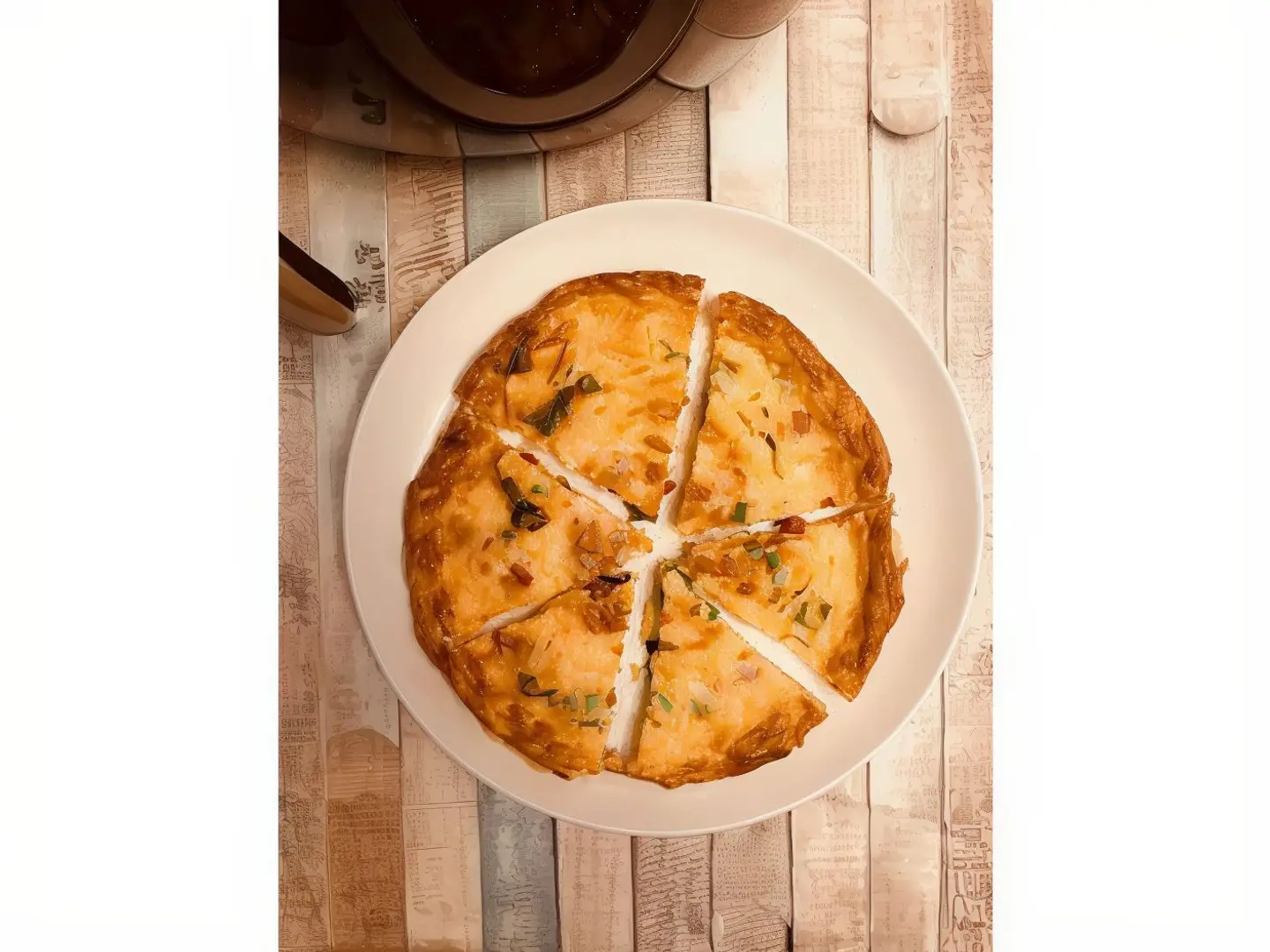 Sesame Pie With Boiled Egg And Cheddar Cheese
