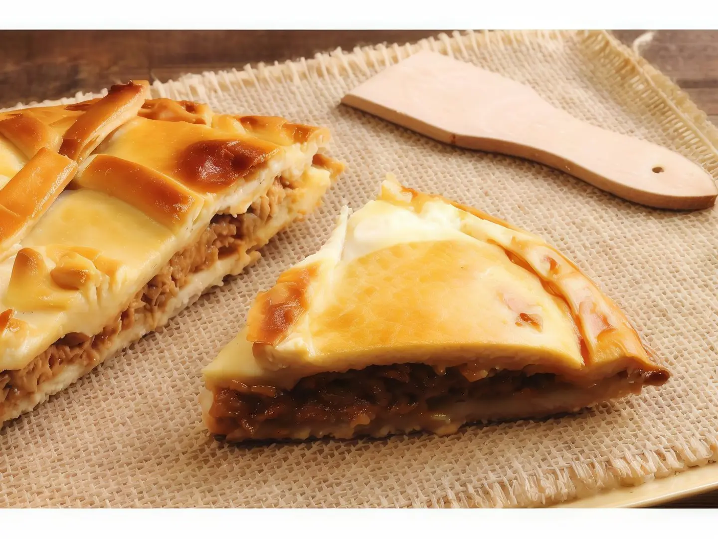 Sesame Pie With Tuna And Two Cheeses