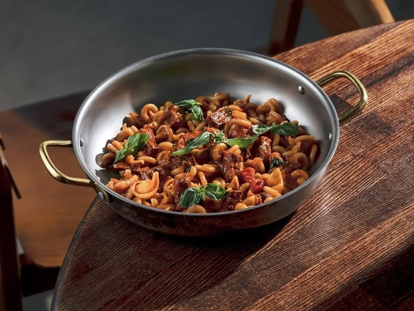 Trottole Arrabbiata With Beef Cubes