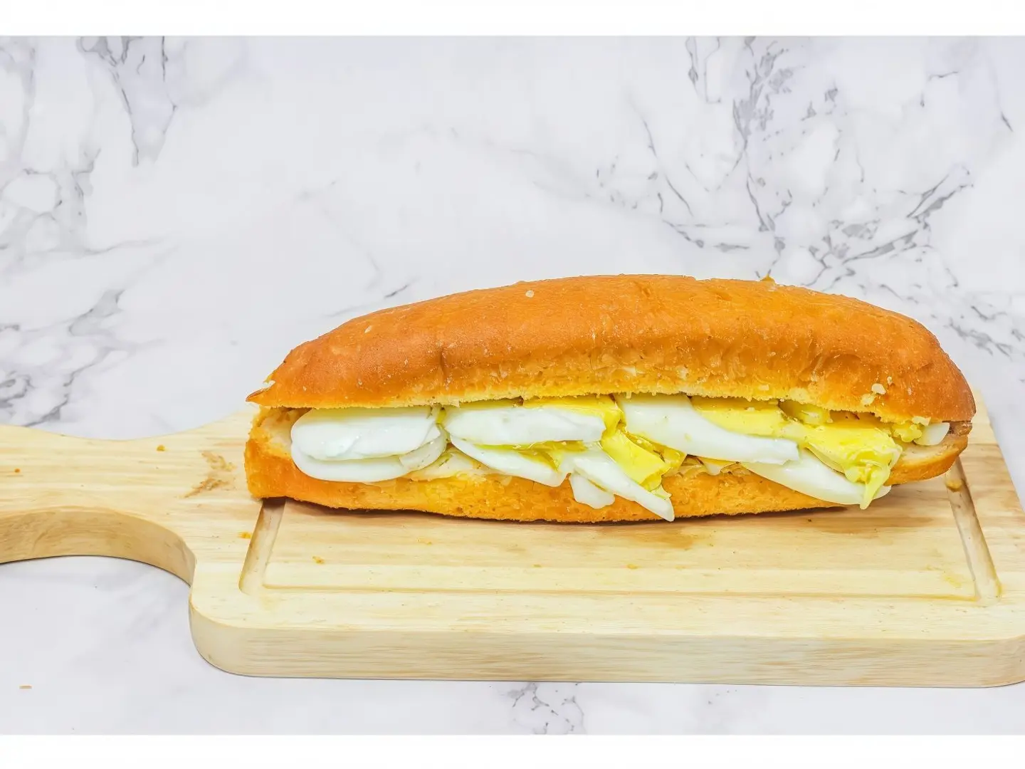 Boiled Egg Sandwich With Cheese