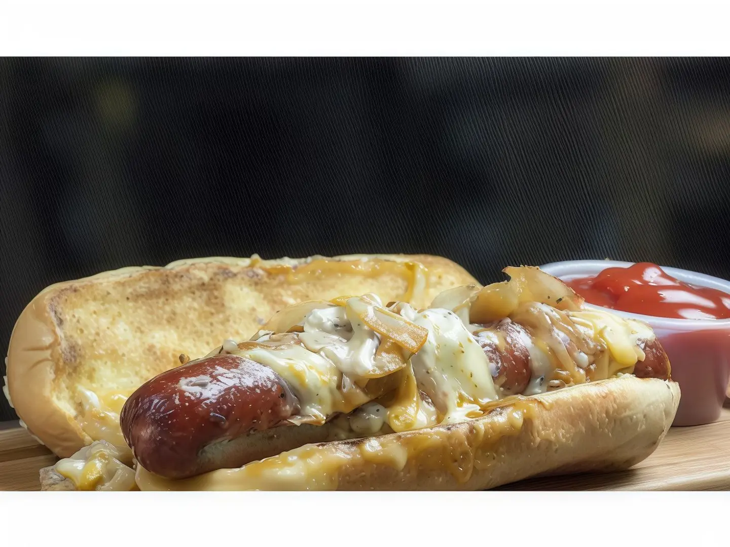 Hot Dog Sandwich With Egg And Cheese