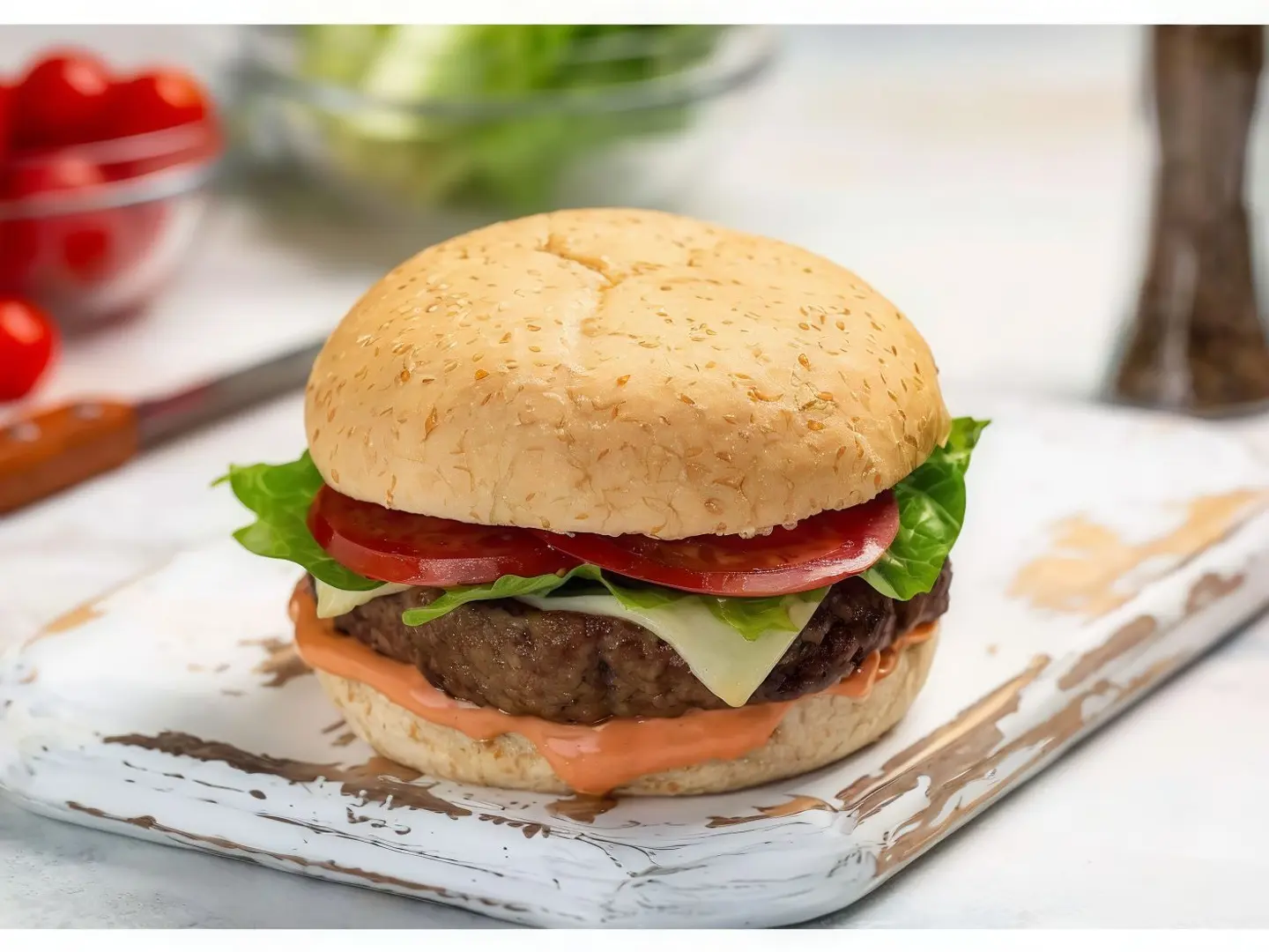 Beef Burger With Cheese