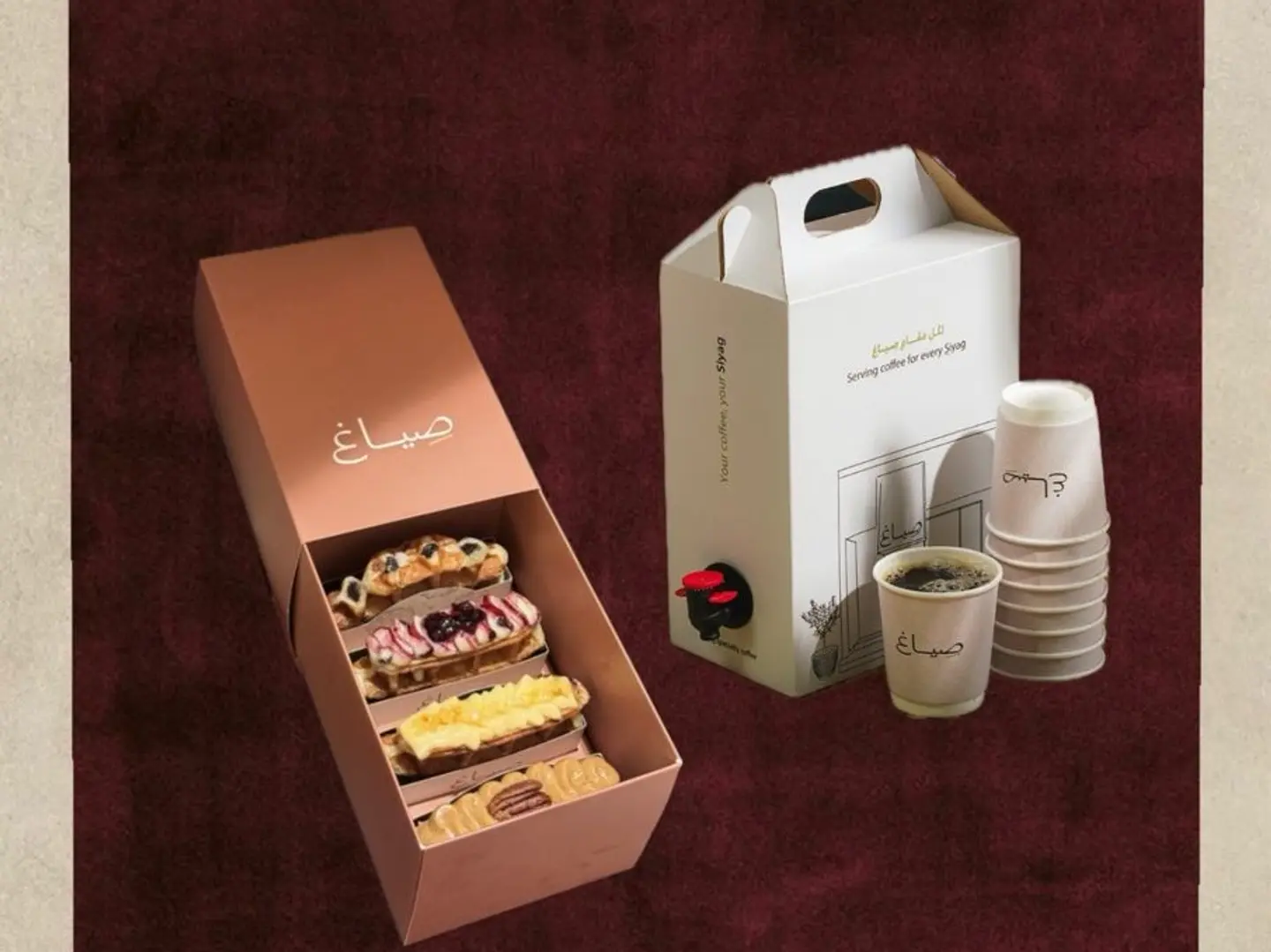 بوكس وافل 6 قطع و بوكس قهوة اليوم