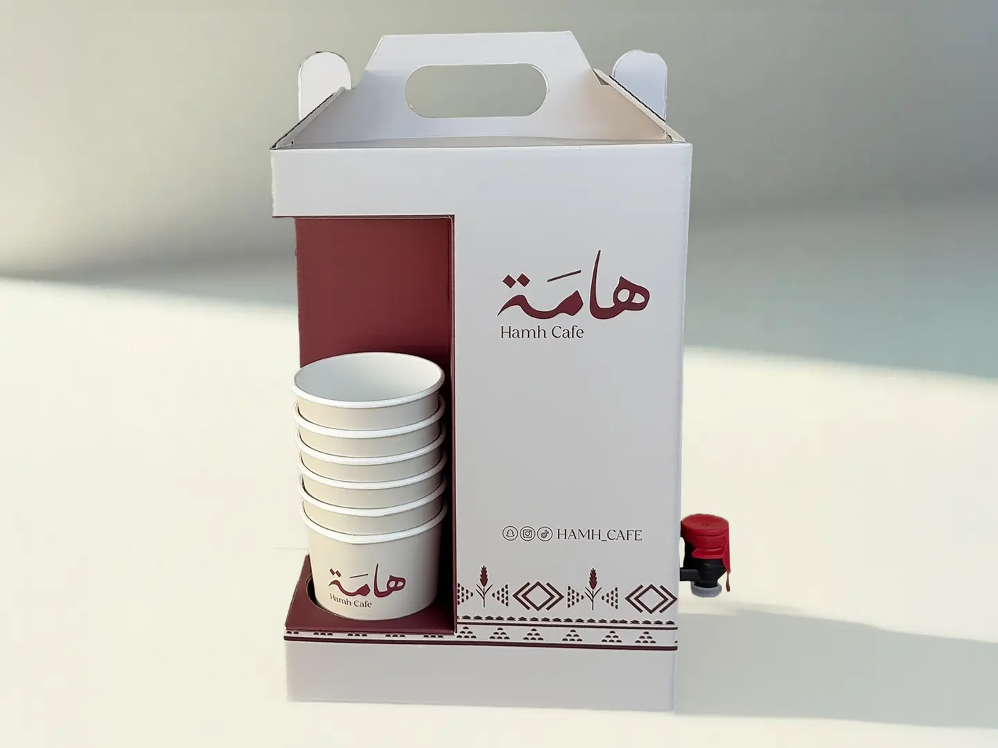 بوكس قهوة ساخنة ١ لتر ٦ اكواب