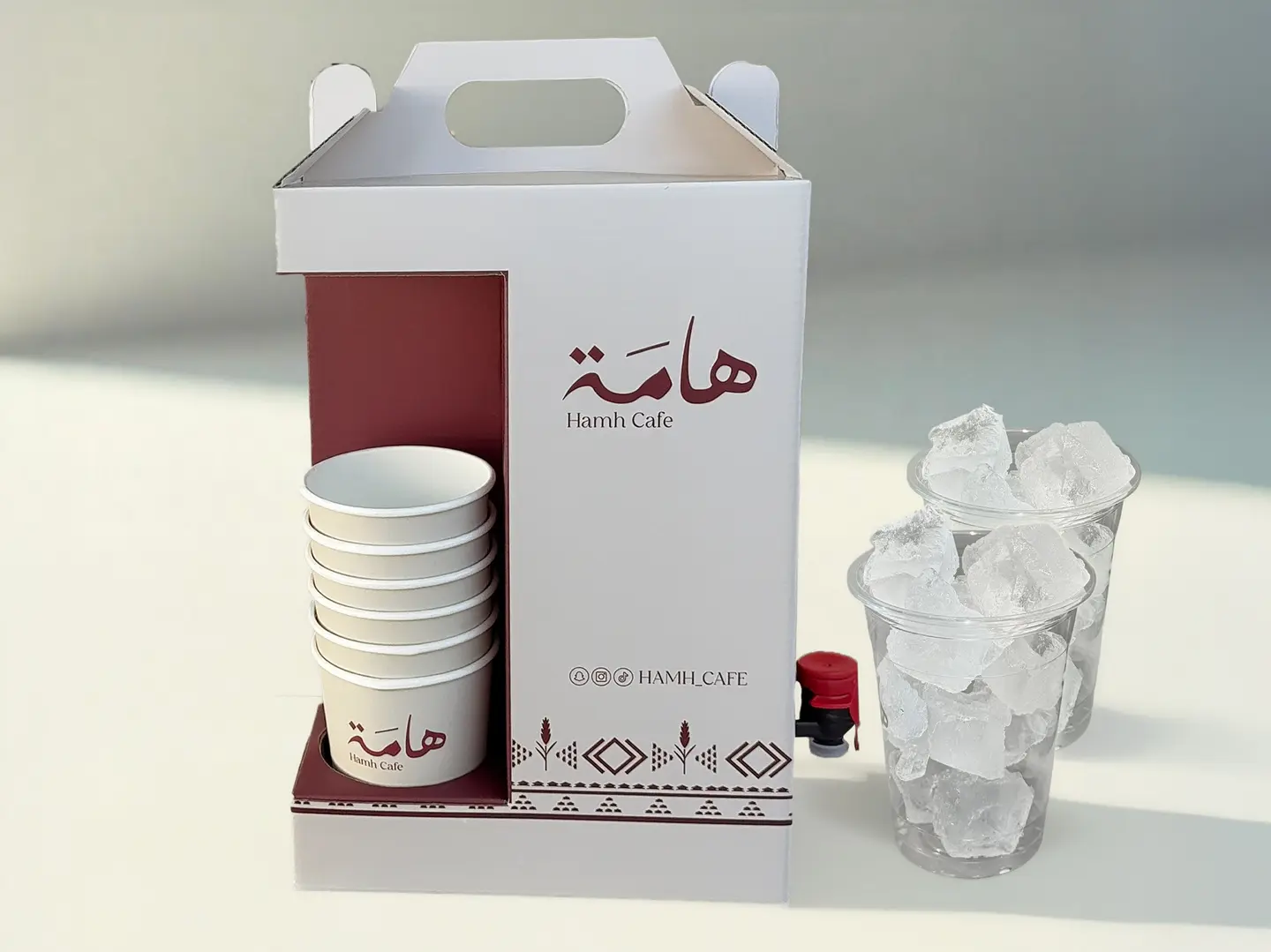 بوكس قهوة بارد ١ لتر ٦ اكواب