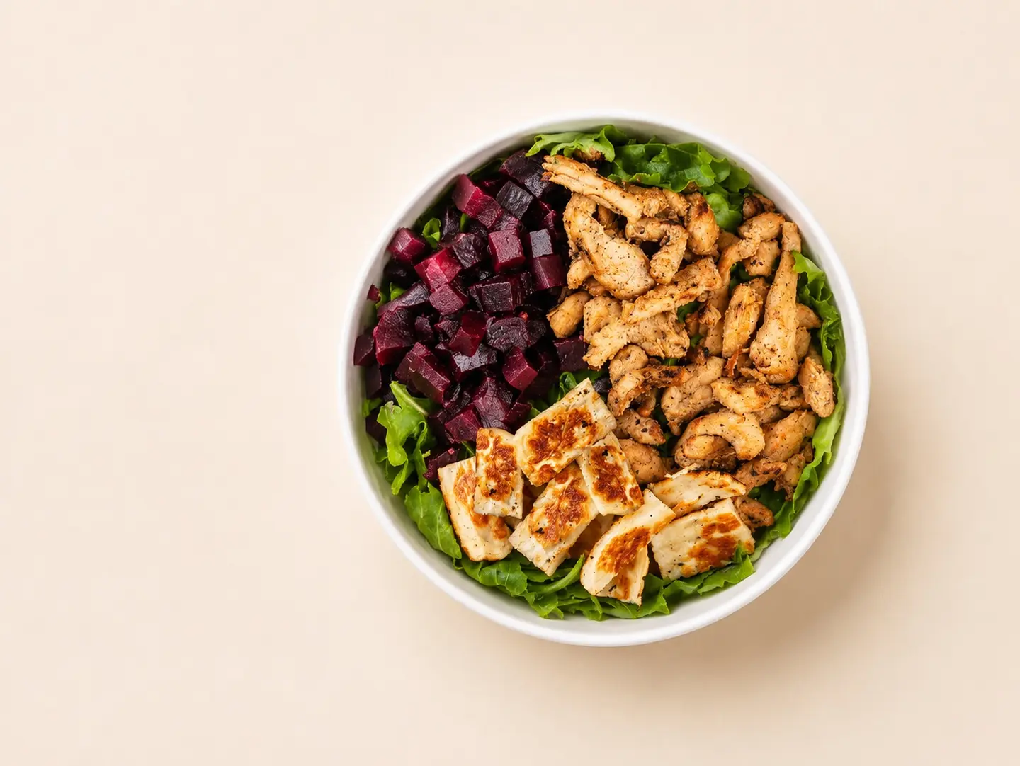 Chicken Haloumi Beetroot Salad