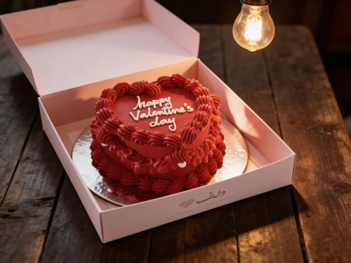 كيكة قلب يوم الحب شكل رقم 1