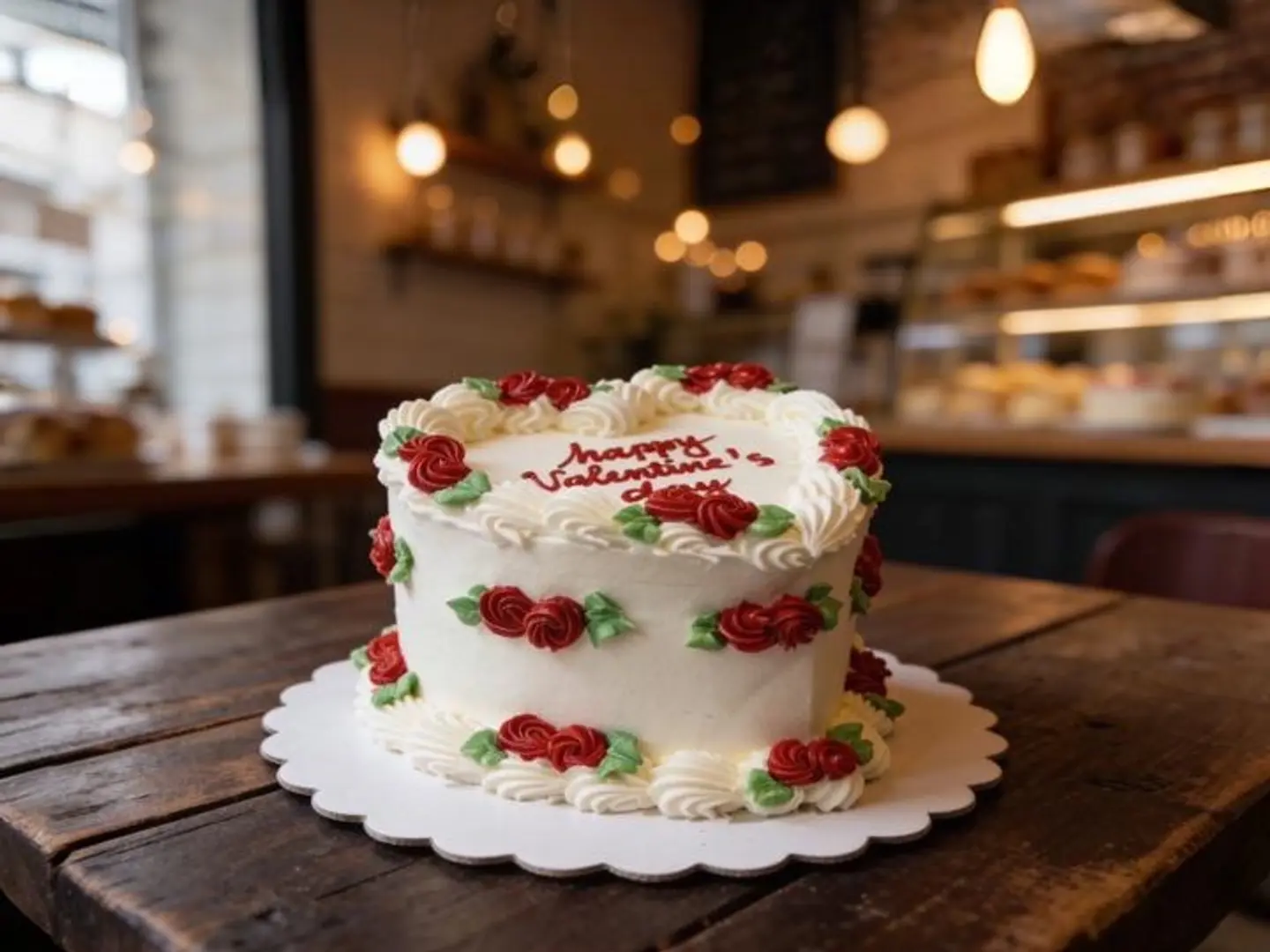 كيكة شكل قلب يوم الحب شكل رقم 2