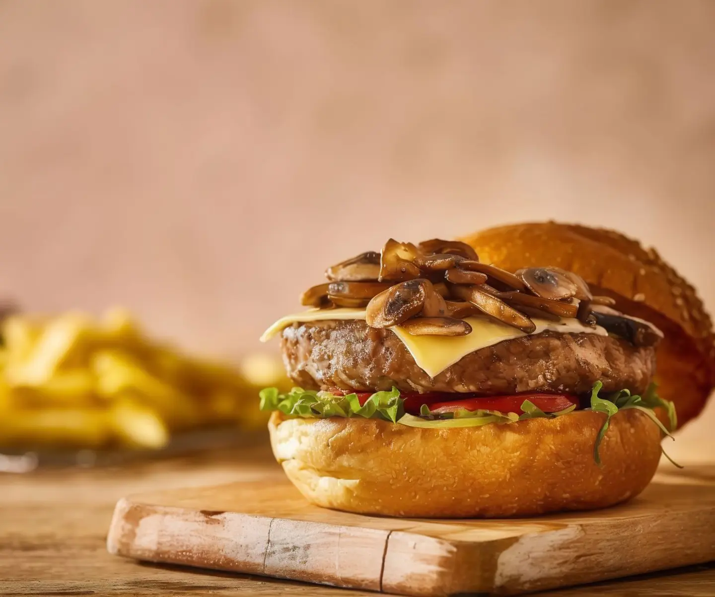 Mushroom Beef Burger