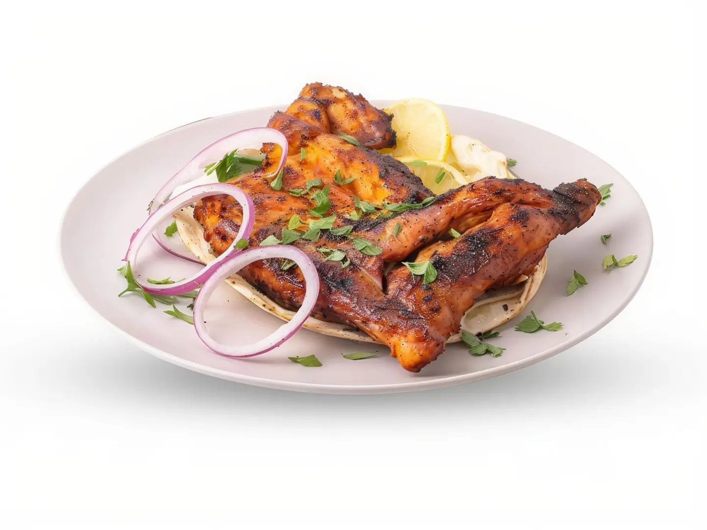 Half A Plain Charcoal Grilled Chicken