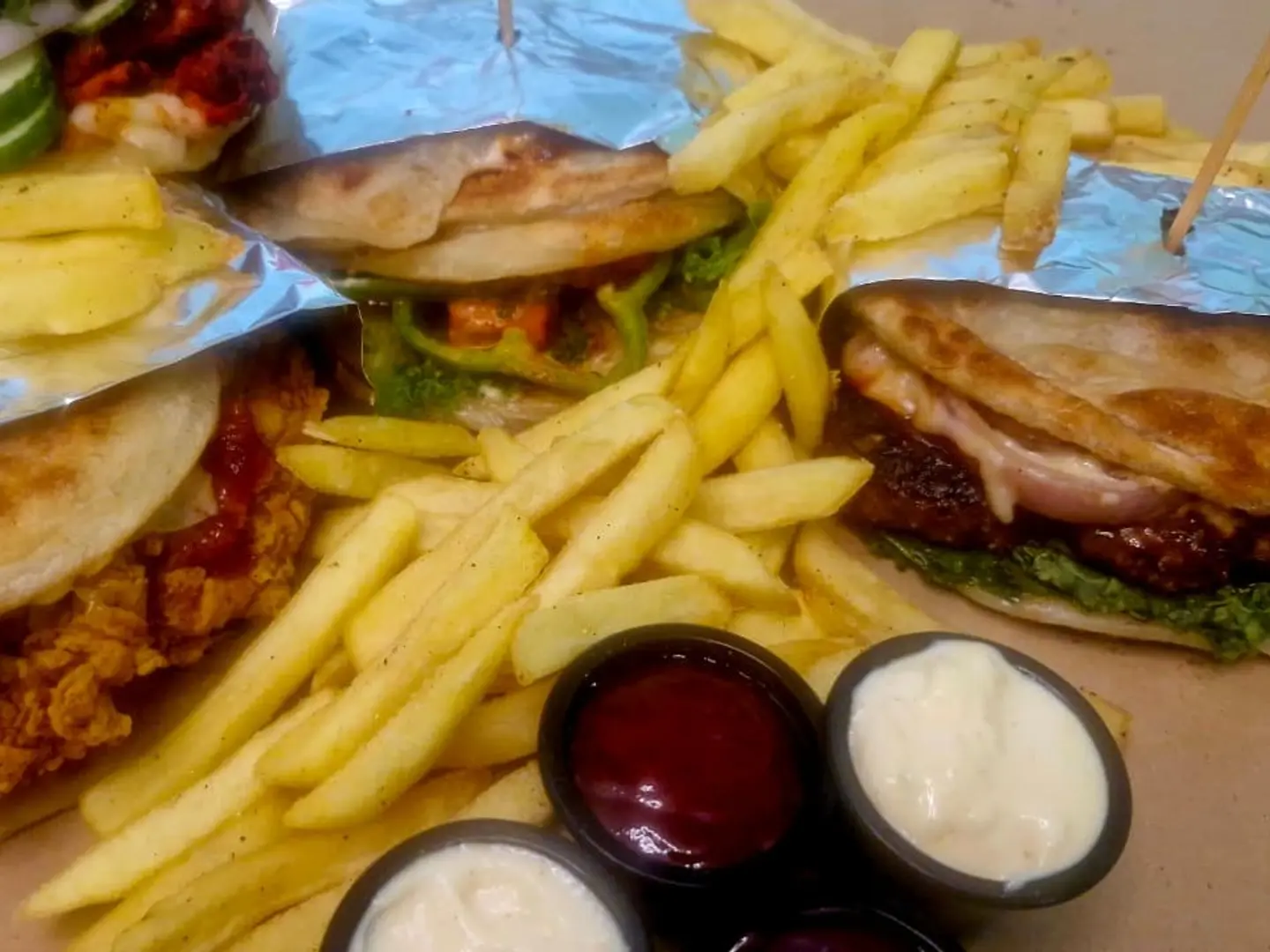 Blb's Parata Burger (Chicken, Beef, Or Paneer)