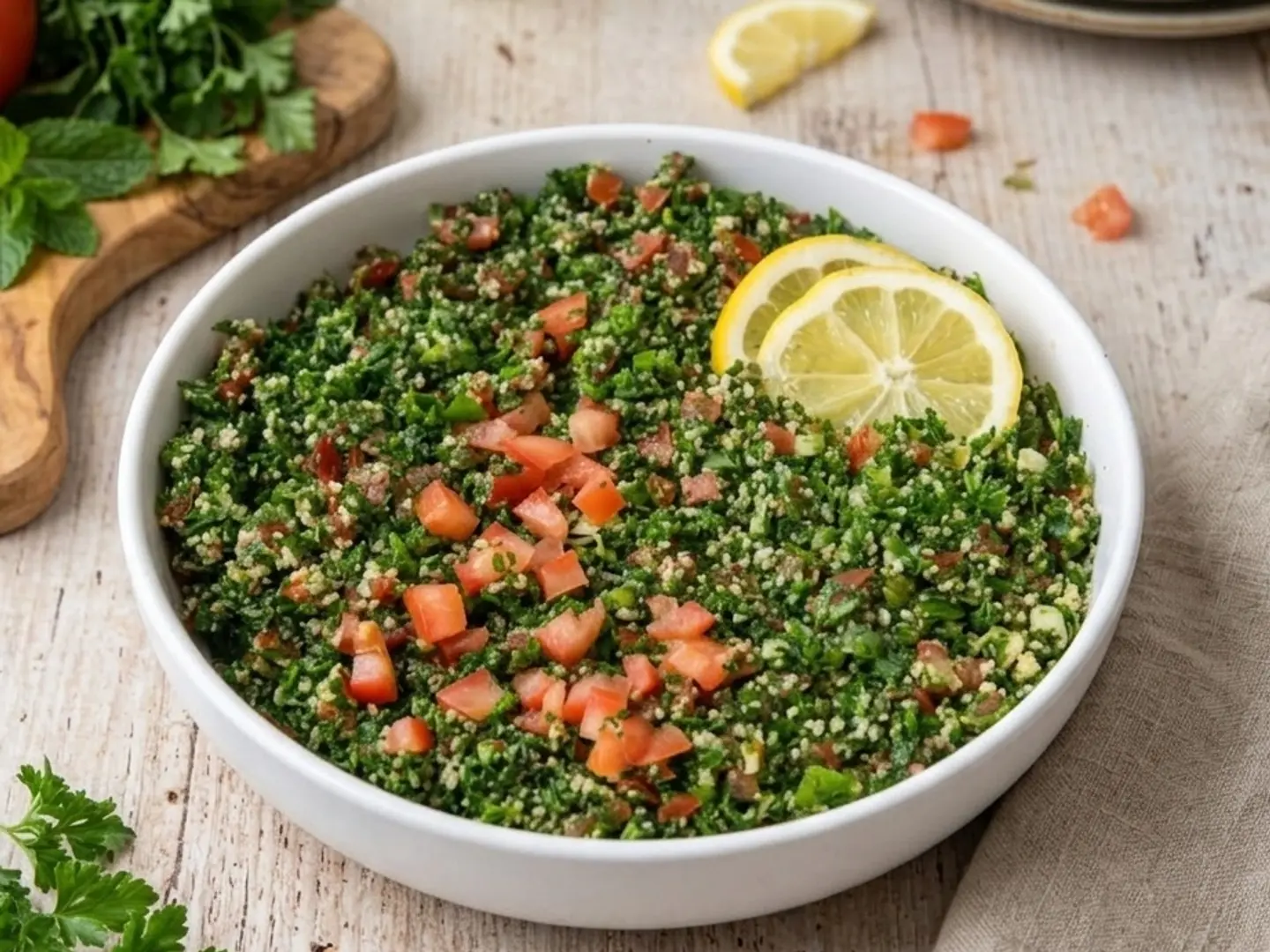 Tabbouleh Small Cup (250ml) With Few Slices Of Lemon & Tomato