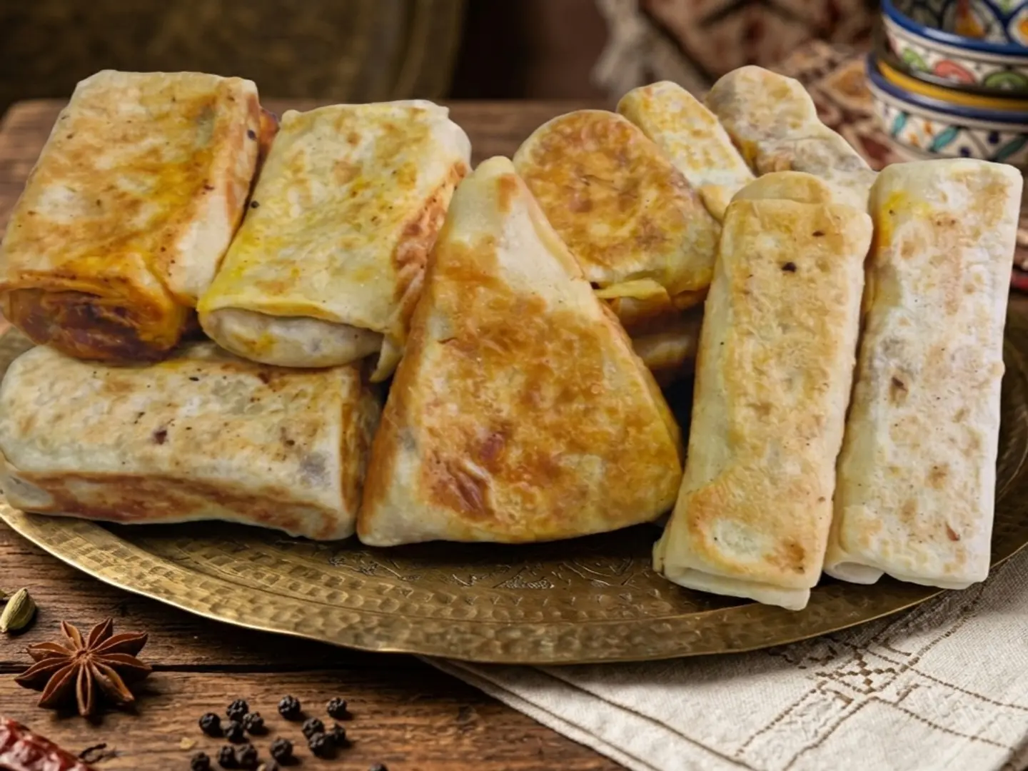 Sri Lankan Roti Snack With Potato Filling