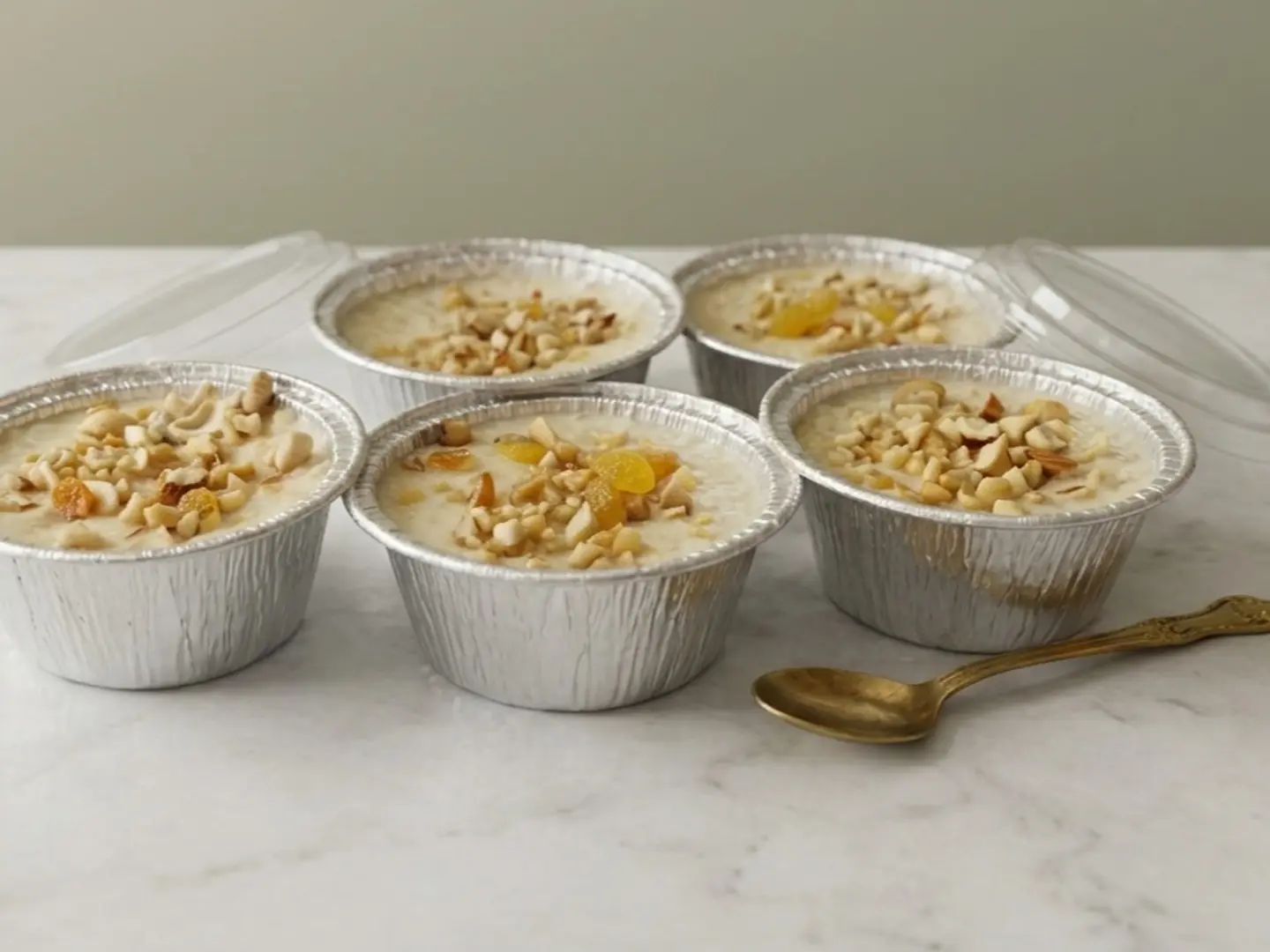 Kheer With Almond Nuts Topping