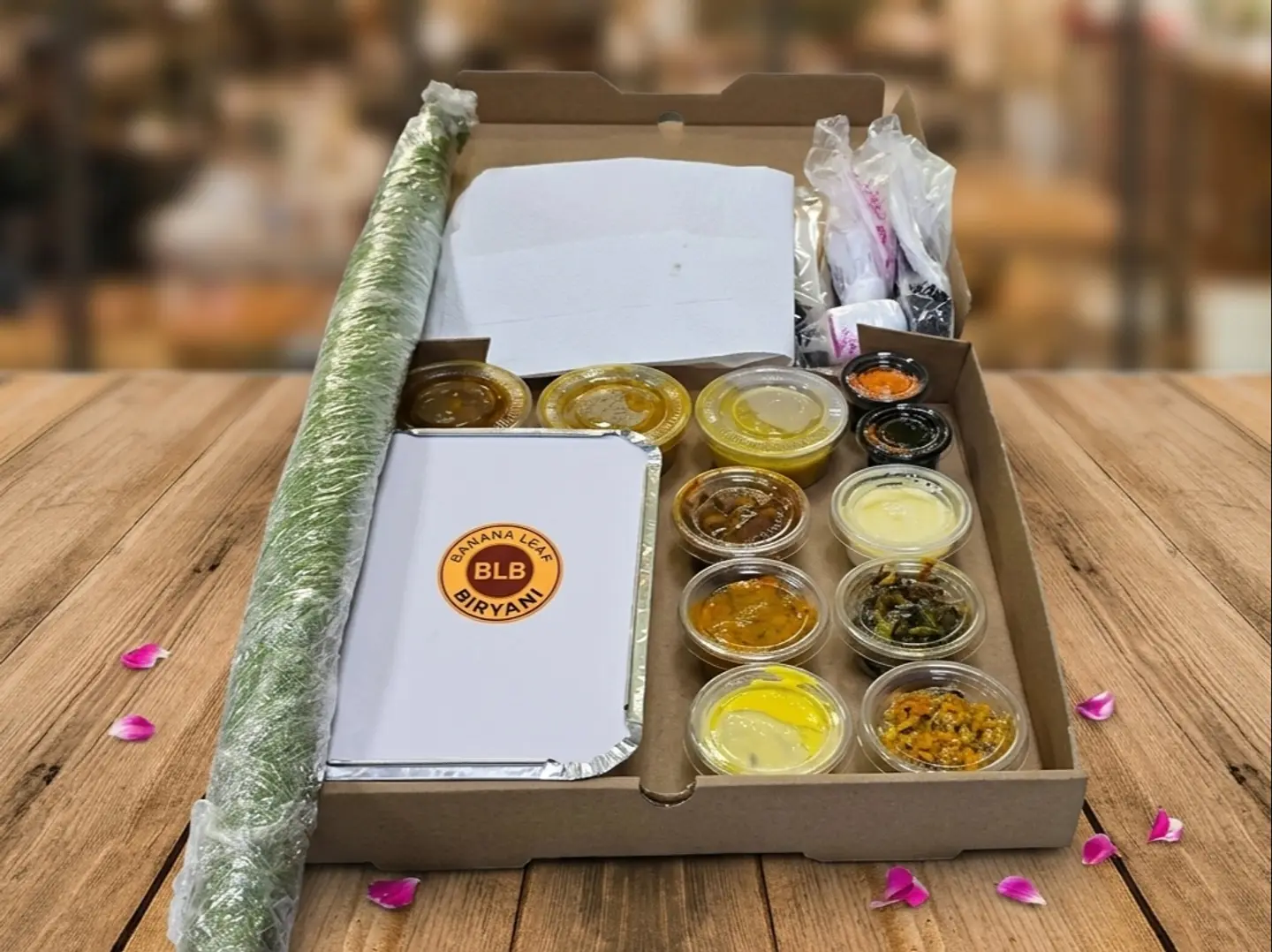 Sadya Vegetarian Meal With A Banana Leaf & Water