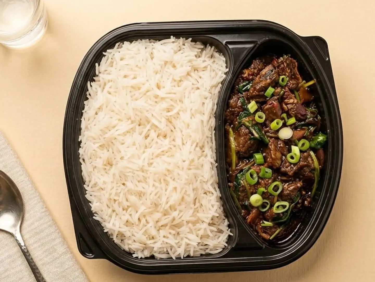 Kankung Beef With Plain Rice