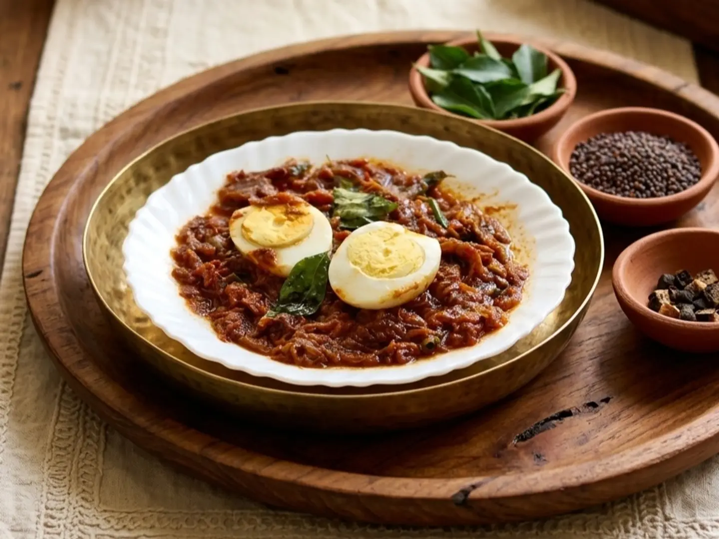 بيض (بصل) مشوي مع بيضة مسلوقة واحدة