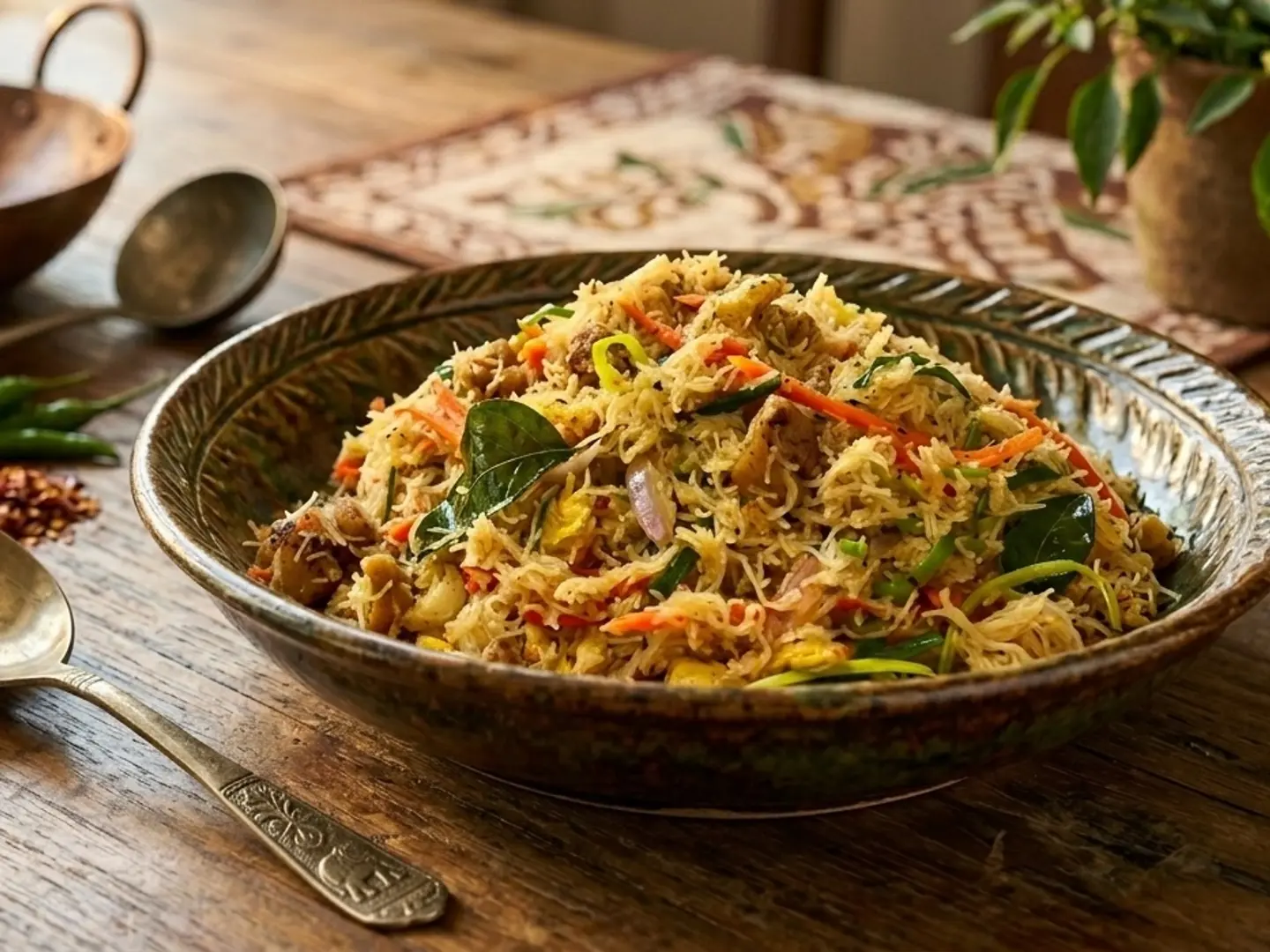 Idiyapam Kottu With Vegetables Or Eggs
