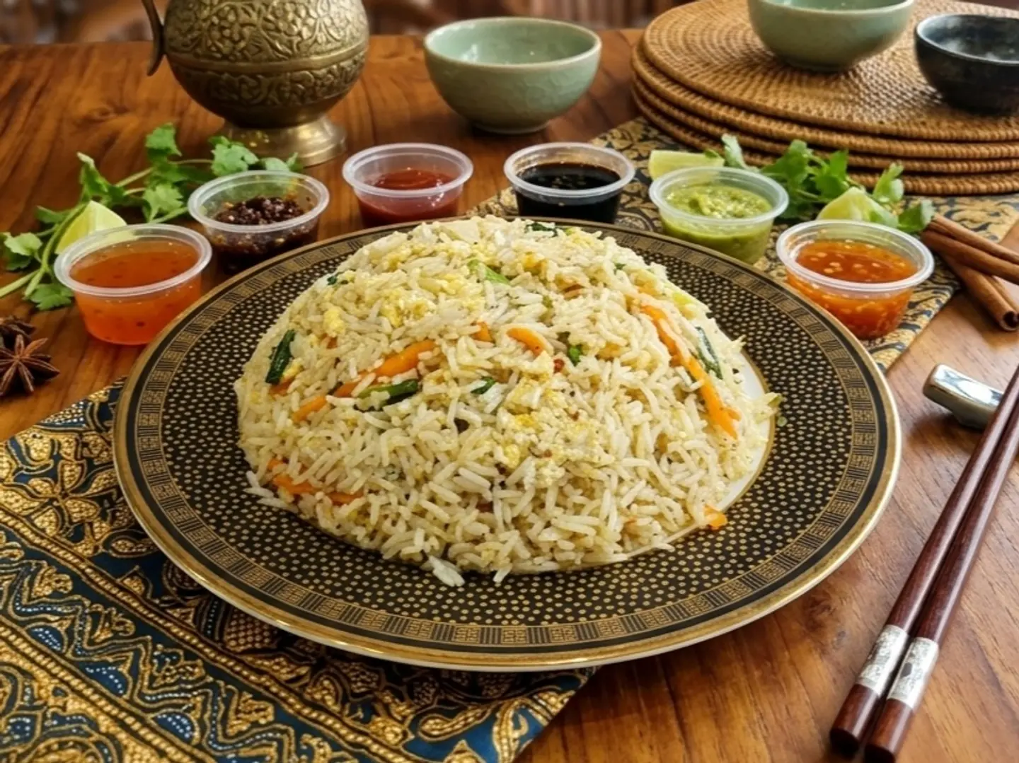 Fried Rice Eggs Or Vegetables With No Egg