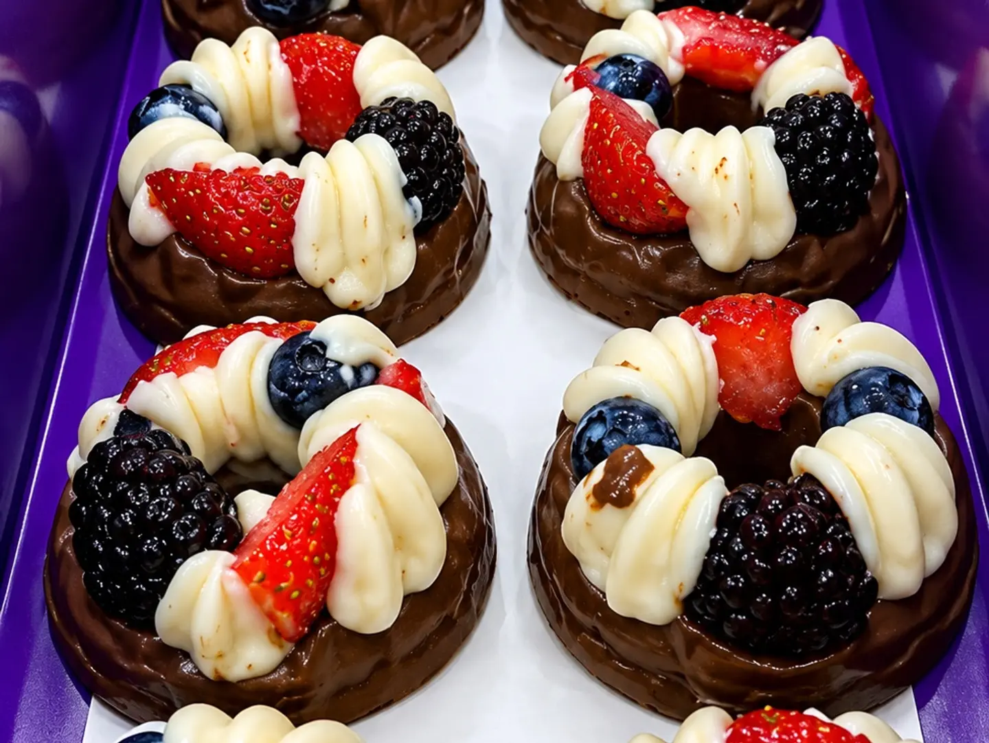 Chocolate Fruit Donuts