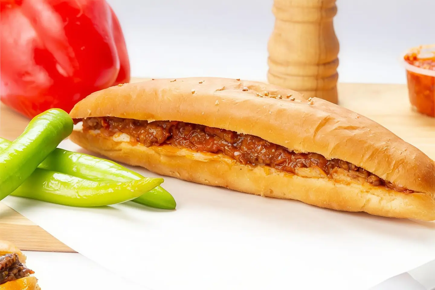 ساندوتش دجاج مفروم