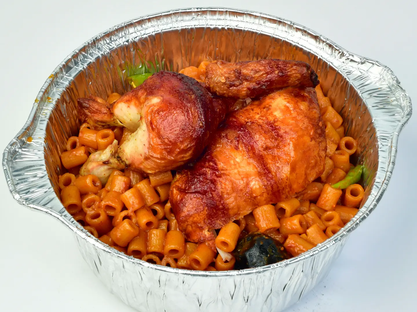 حبة شواية مع المكرونة الحمراء