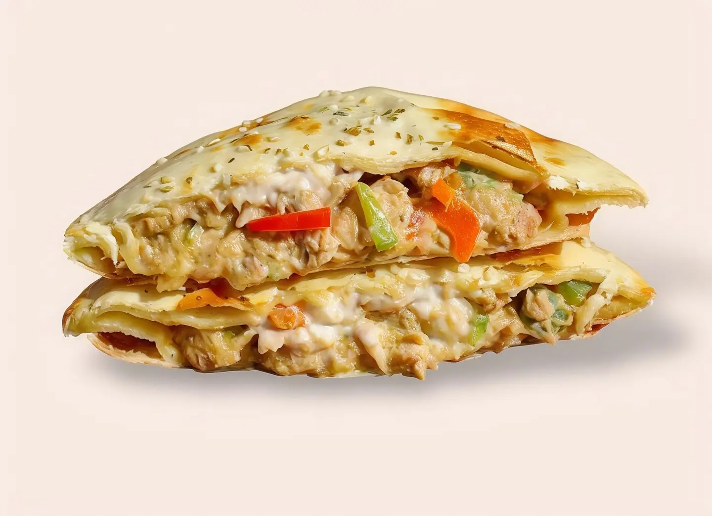 Round Pie With Chicken And Cheese