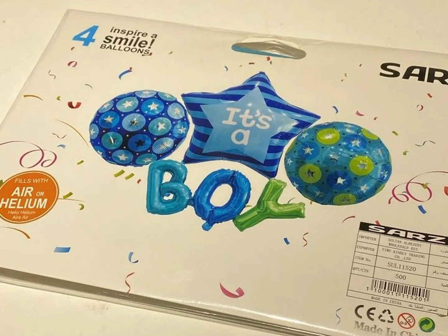 مجموعة بالونات تحديد الجنس ولد 2