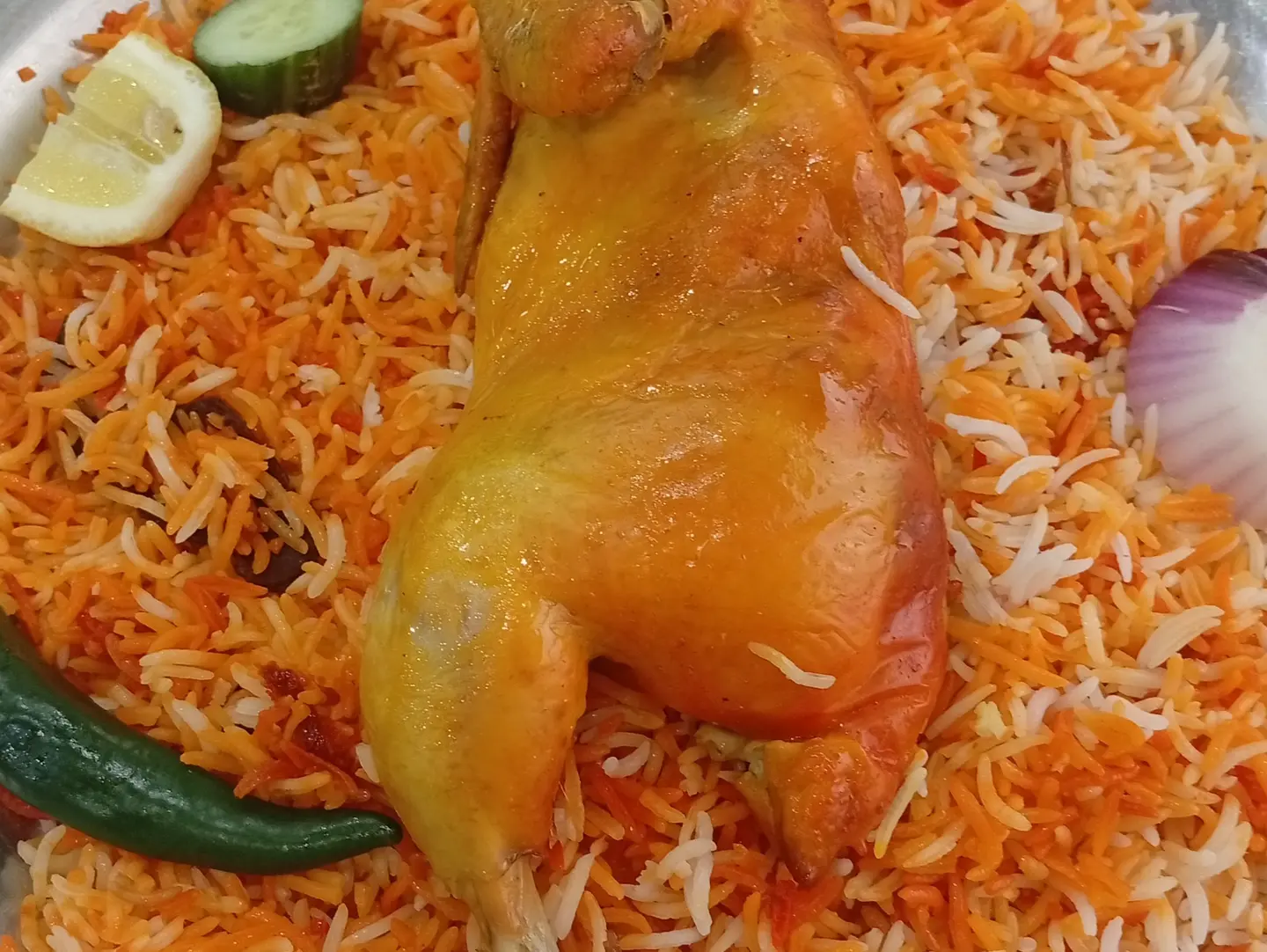 Mandi Chicken With Red Rice