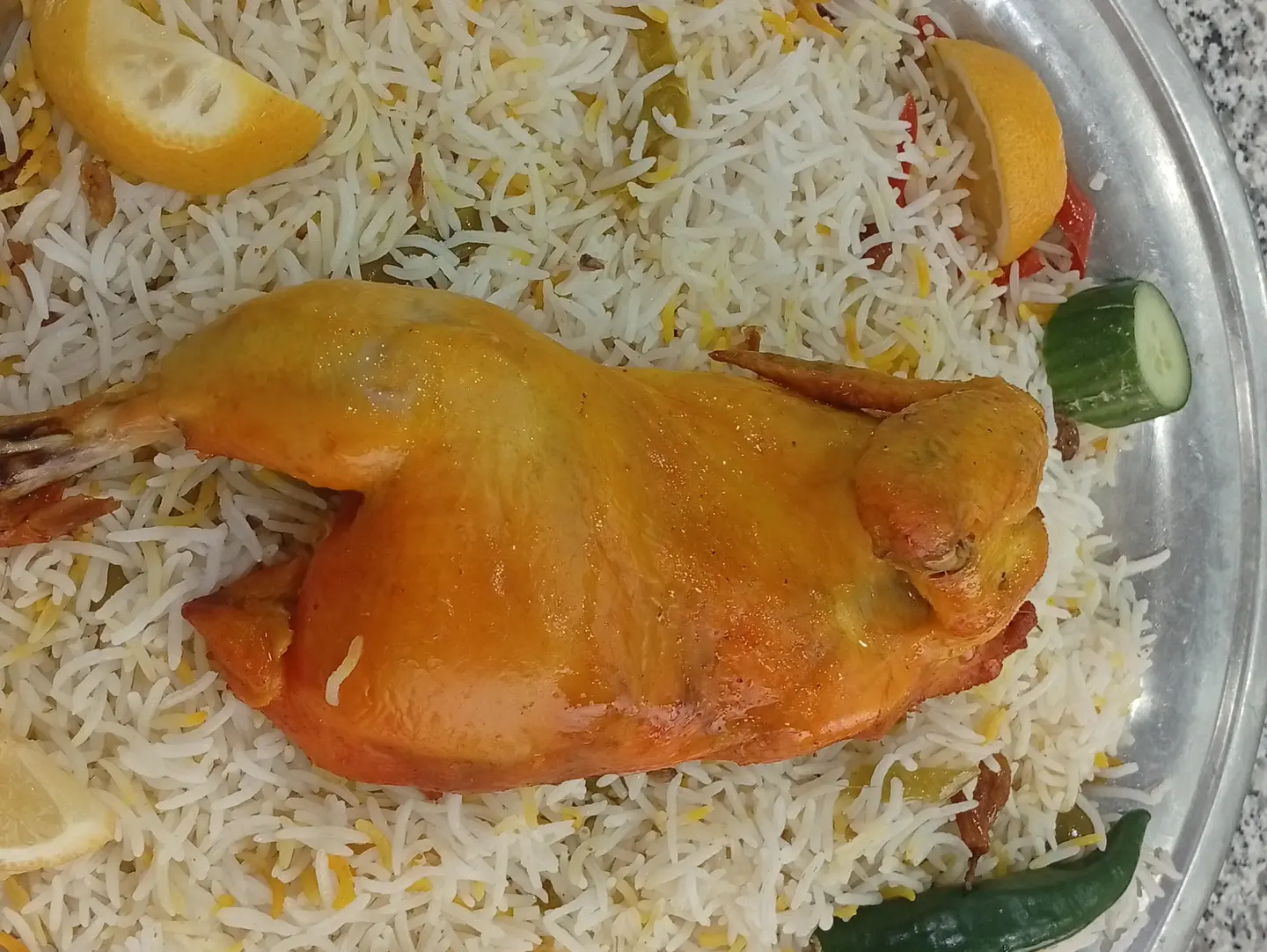 Half Mandi Chicken With White Rice