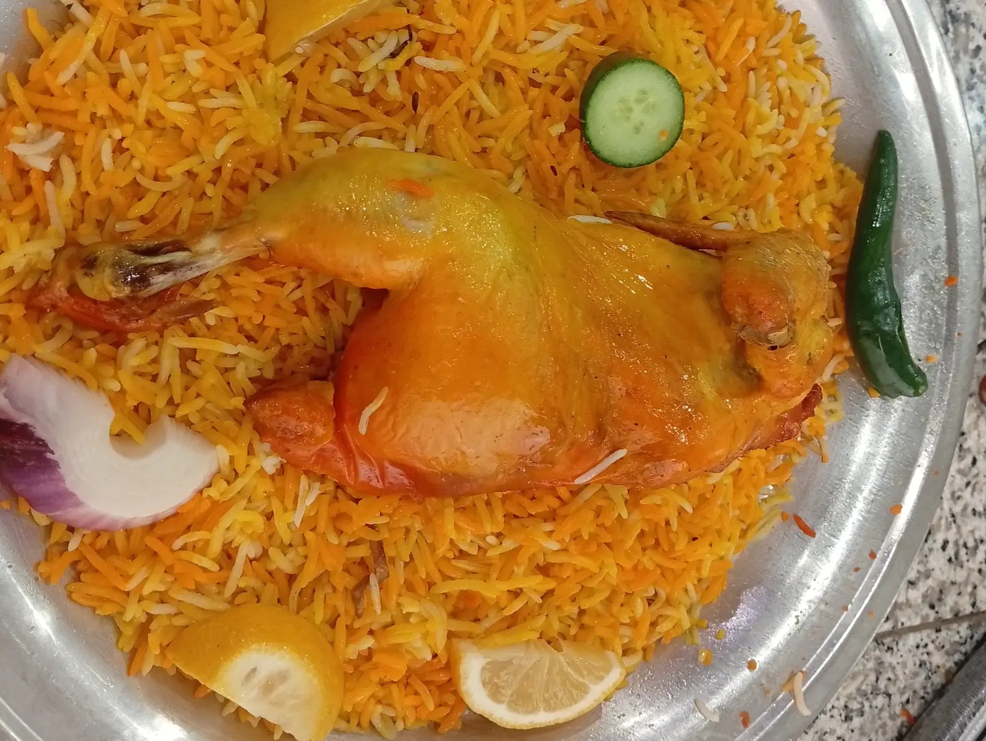 Half Mandi Chicken With Mandi Rice