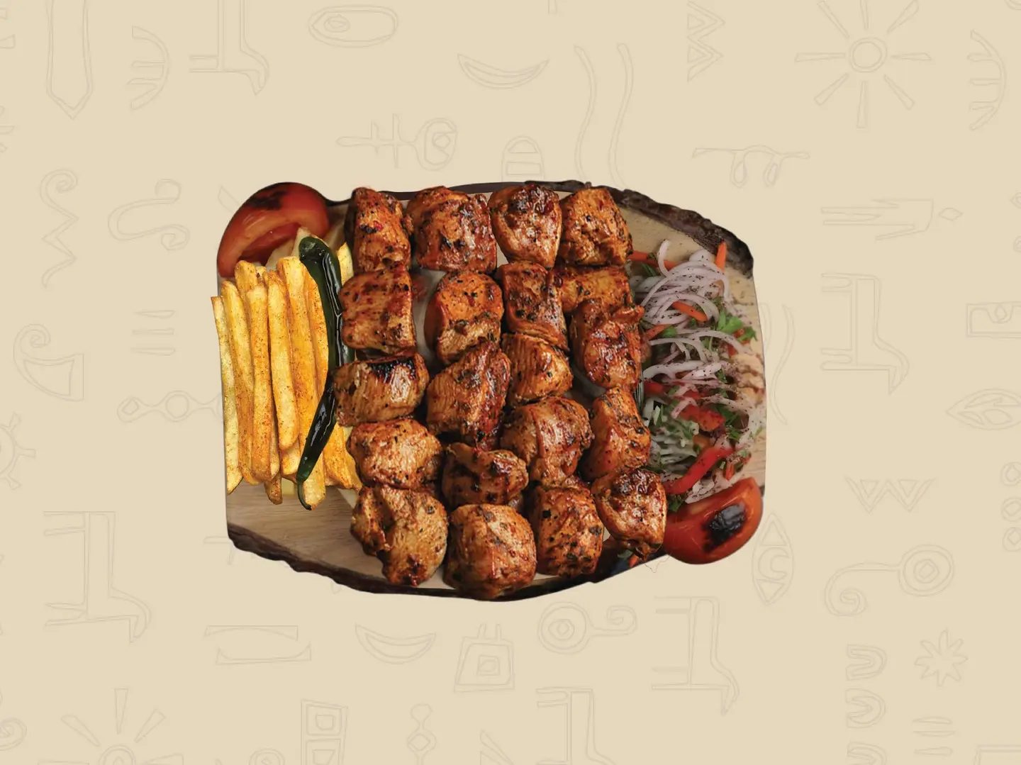Shish Tawouk With Fries