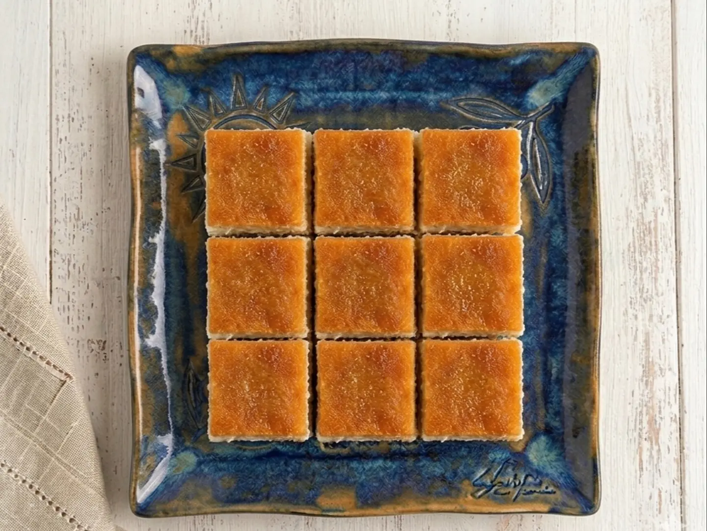 طبق كيلو بسبوسة بالقشطة