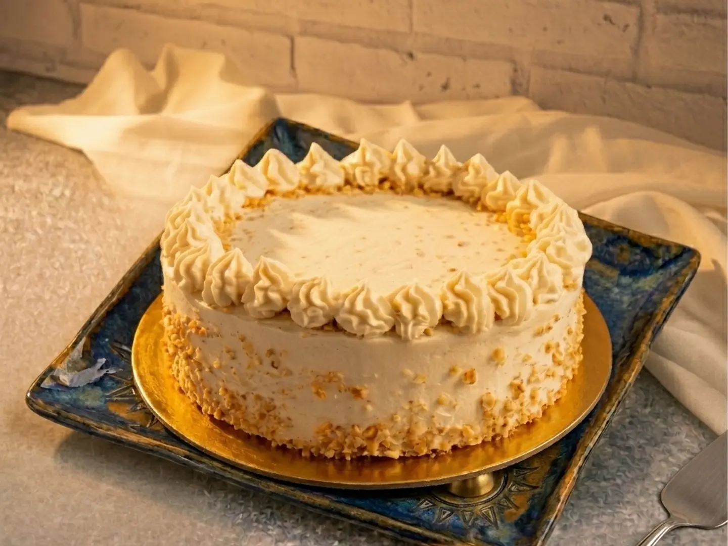 كيك فانيلا وسط