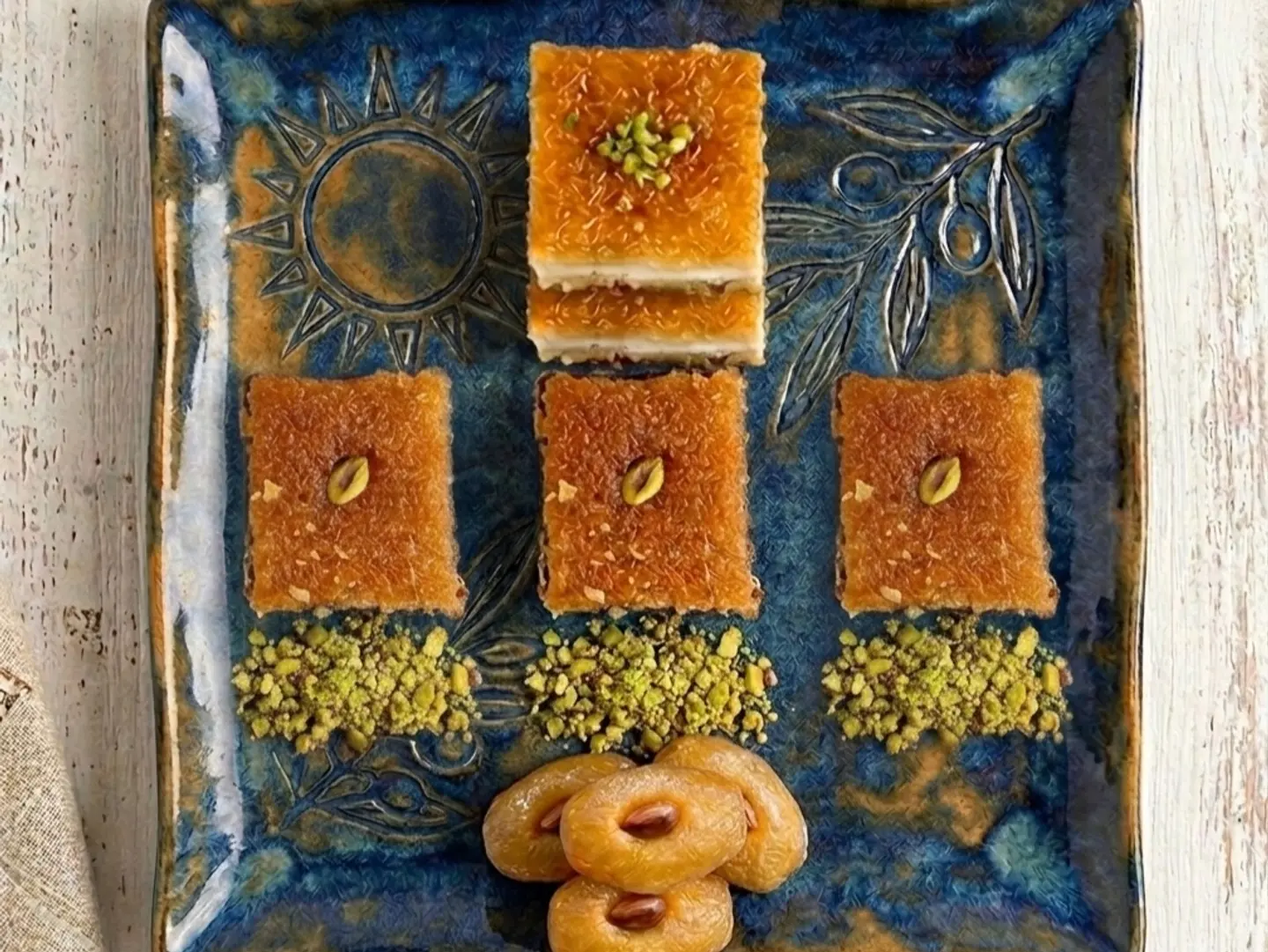 طبق نصف كيلو بسبوسات مشكلة