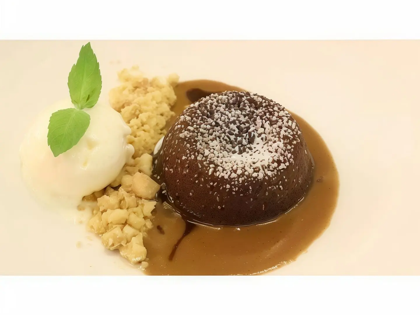 Chocolate Fondant With Ice Cream