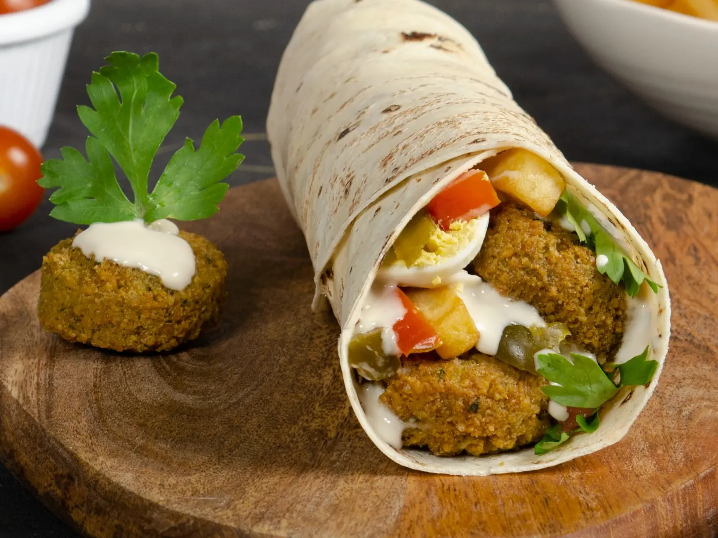 Mixed Saj Falafel With Cheese