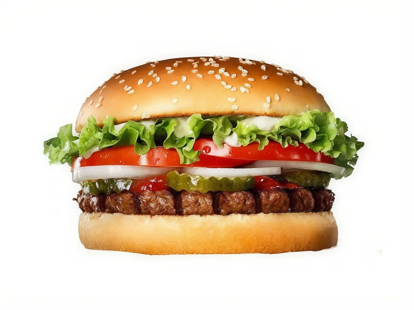 Grilled Beef On Coal Burger