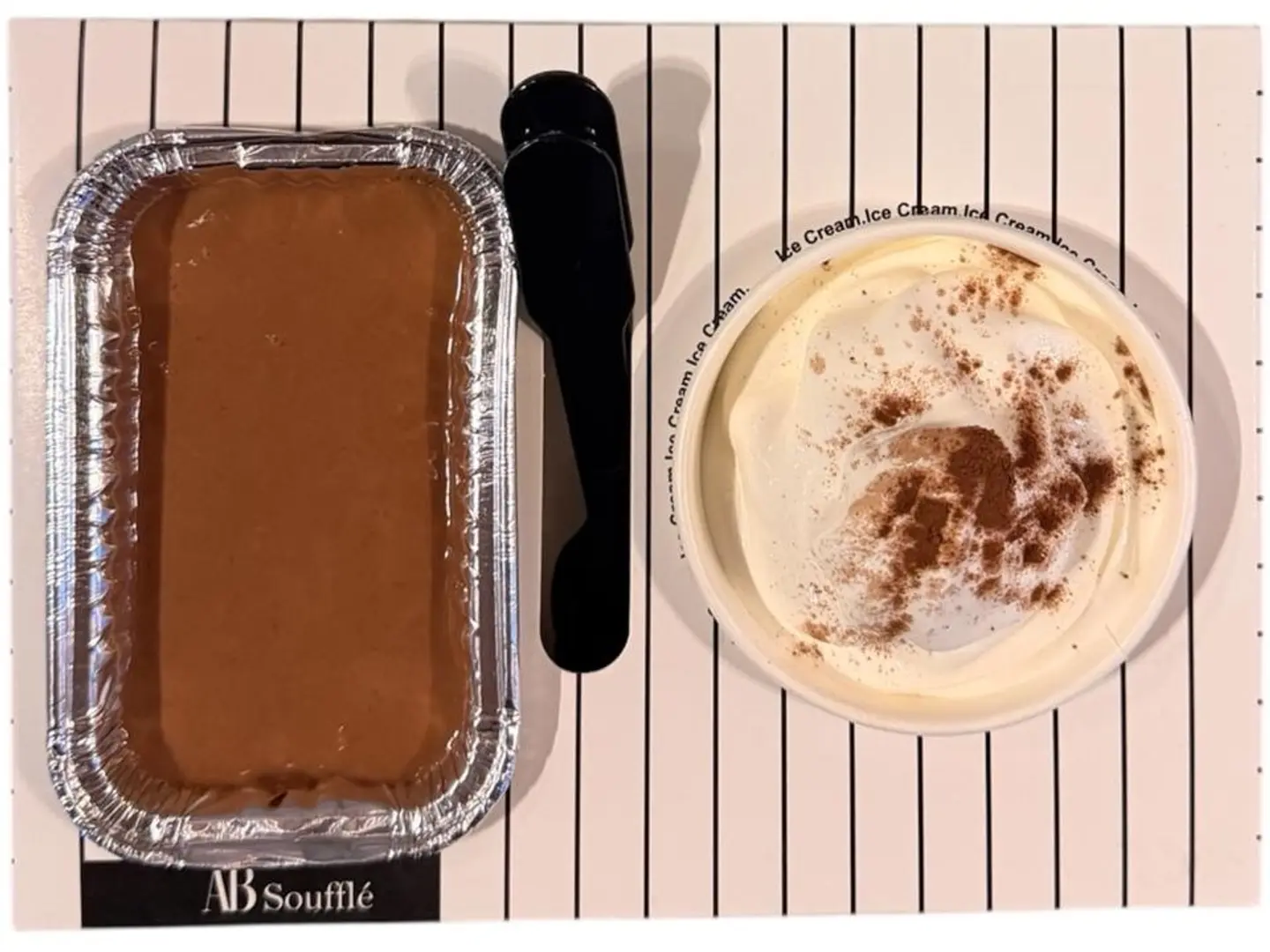 Oreo Belgian Chocolate Souffle With Ice Cream