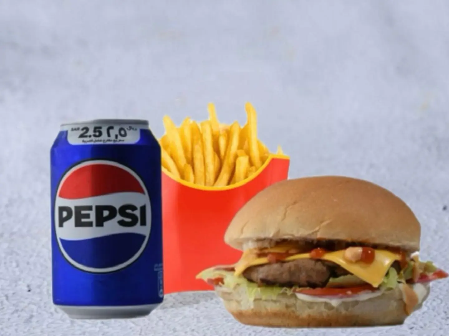 وجبة برجر لحم