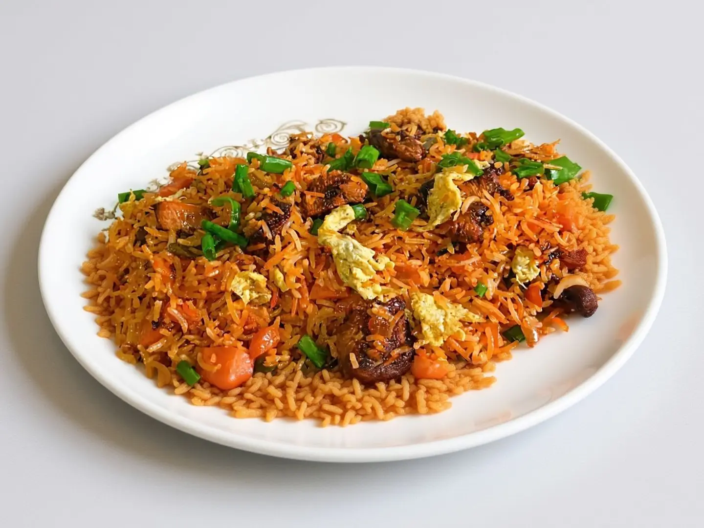 أرز مقلي بدجاج شيروان