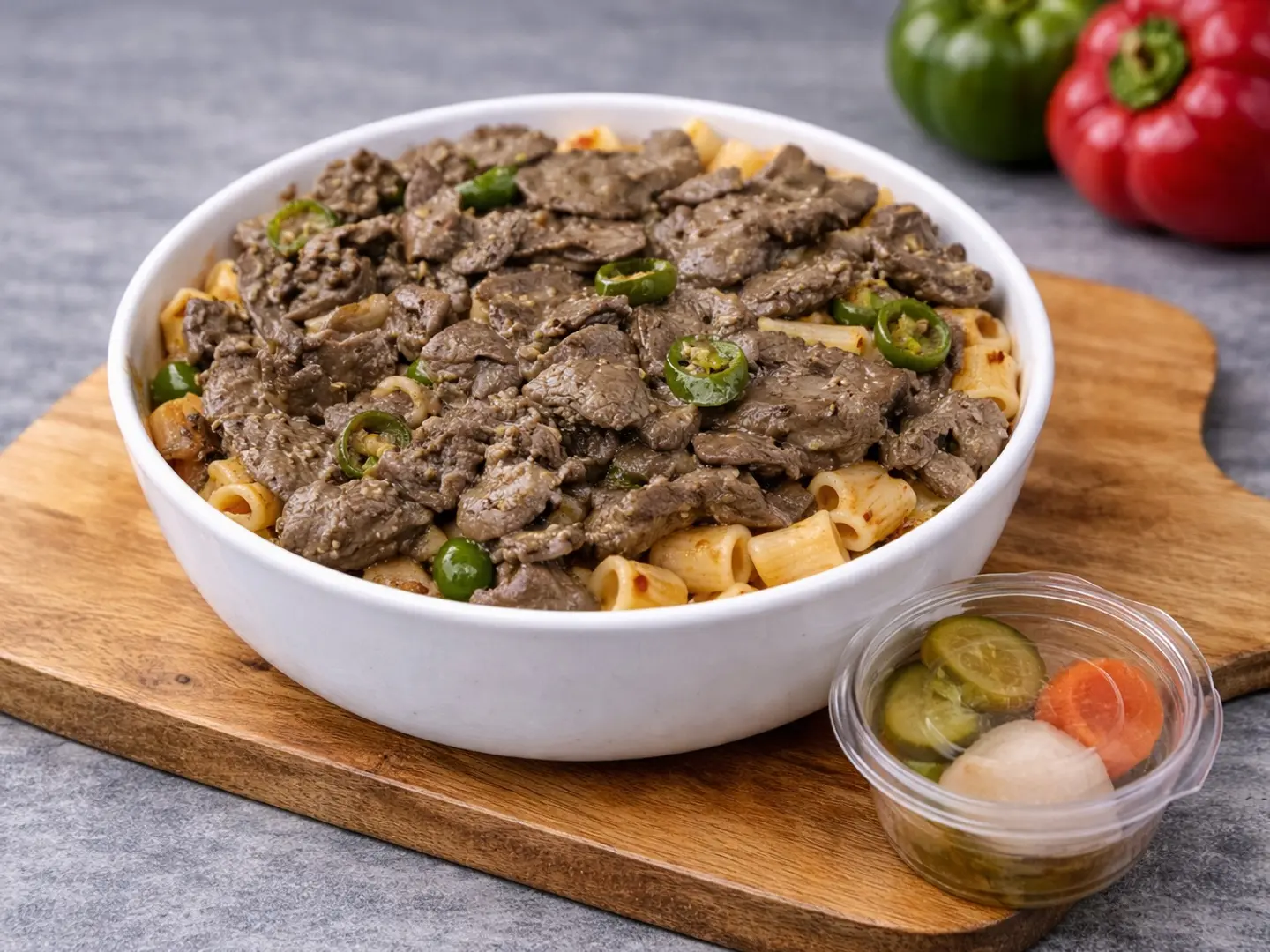 طبق مكرونة بالكبدة