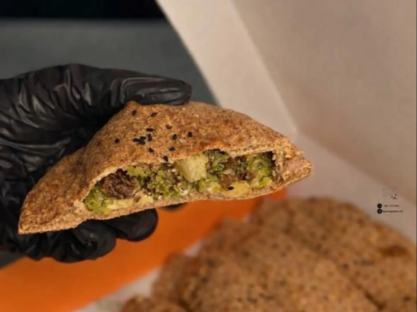 مدور بطاطس مهروسة (بعجينة البر الصحية)