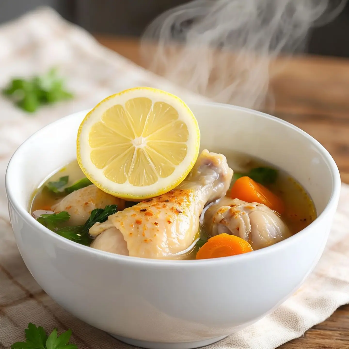 نص دجاج مسلوق سادة