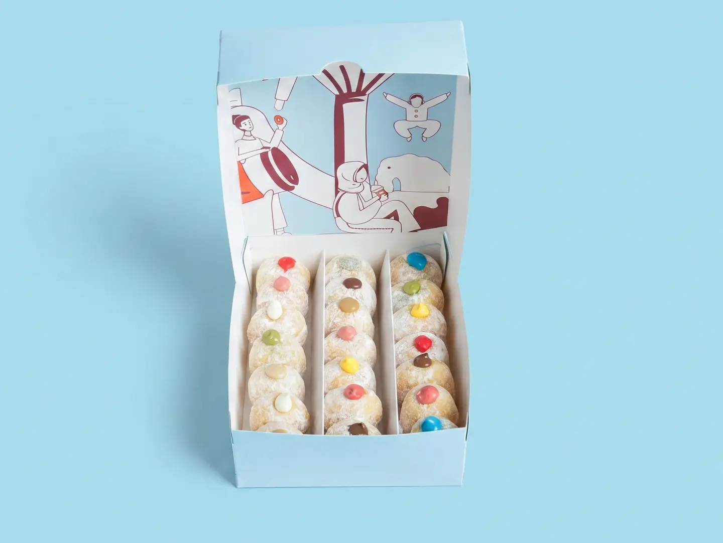 Box Of 21 Stuffed Mini Donuts